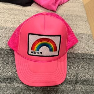 Aviator Nation Pink Rainbow Trucker Hat
